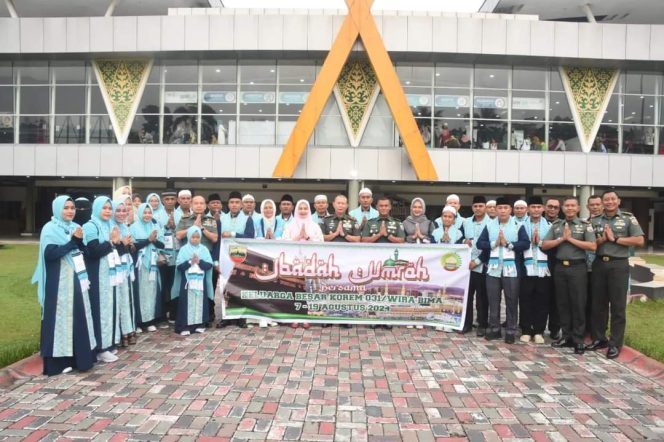 Danrem 031/WB Berangkatkan Umroh Prajurit Berprestasi.