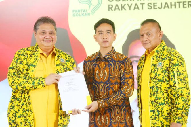 Relawan POS Gibran Dukung Gibran Rakabuming Jadi Ketua Umum Partai Golkar.


