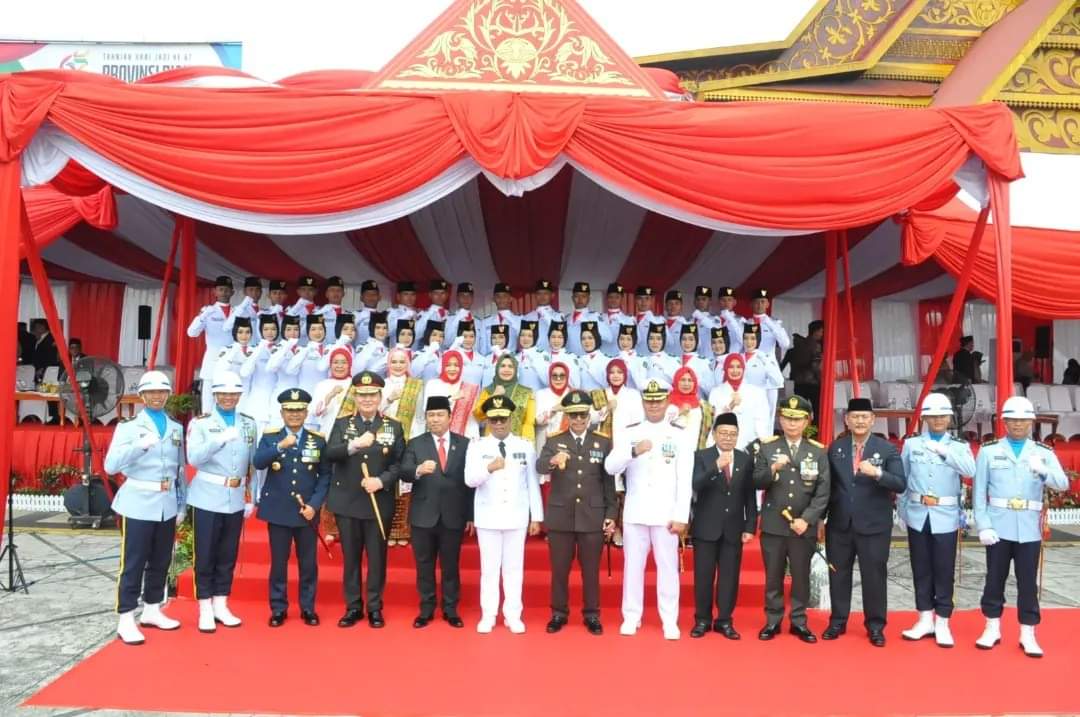 Danrem 031/WB hadir Upacara Detik-detik Proklamasi Kemerdekaan RI ke 79.
