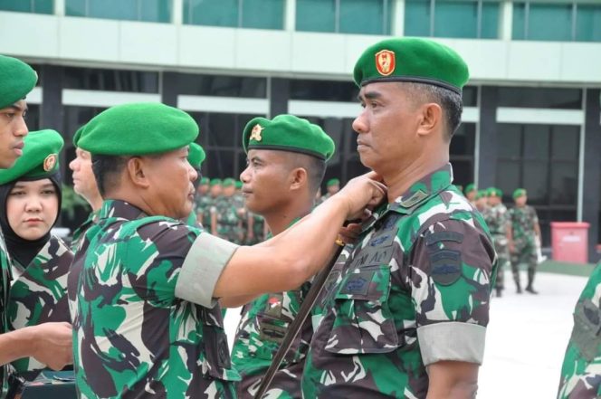 Upacara Kenaikan Pangkat Prajurit  Korem 031/Wira Bima.