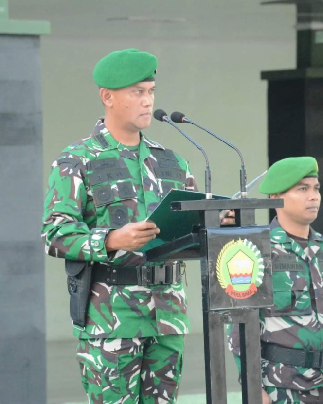 Kasrem 031/WB Pimpin Upacara Bendera 17an Bulan Oktober 2024.