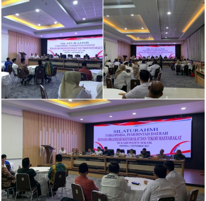 
					Silaturahmi Forkopimda, Pemerintah Daerah, Organisasi Masyarakat dan Tokoh Masyarakat Kabupaten Solok