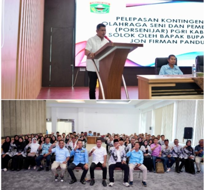 
					Bupati Solok Lepas Kontingen Porsenijar PGRI Kabupaten Solok