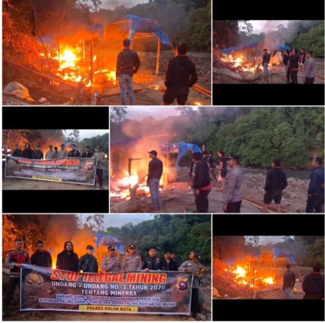 
					Tim Satreskrim Polres Solok Kota Lakukan Penindakan Tegas  Aktivitas Korok Emas Ilegal (PETI) di Nagari Sulit Air Solok