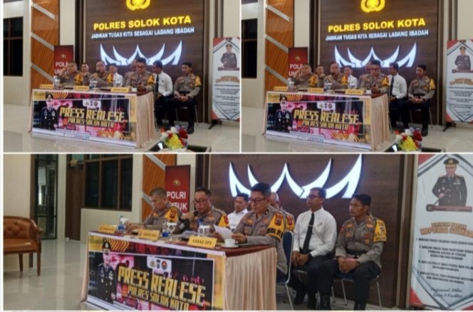 
					Kapolres Solok Kota Paparkan Capaian Kinerja Sepanjang Tahun 2025, Tercatat Kasus Narkoba Kasus Tertinggi